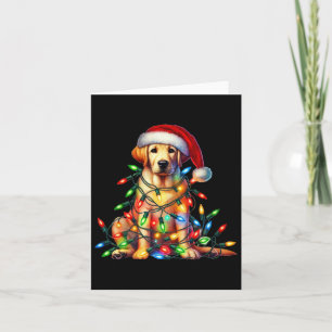 Carte Feux de Noël du Labrador Amoureux des chiens de Sa