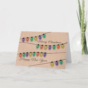 Carte Feux de Noël et voeux du Nouvel An