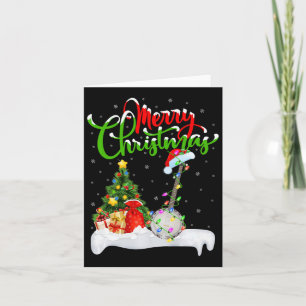 Carte Feux de Noël Lumières Santa Hat Musical Banjo Noël