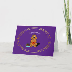 Carte Février, Valentine's, Ground Hog Birthday Card