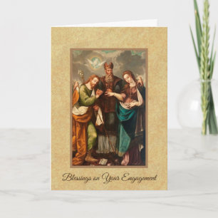Carte Fiançailles de mariage Vierge Marie Saint Joseph