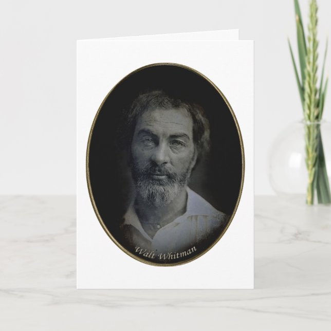 Carte Fiançailles de Walt Whitman et citation de mariage (Devant)