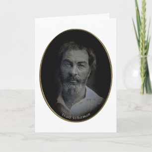 Carte Fiançailles de Walt Whitman et citation de mariage