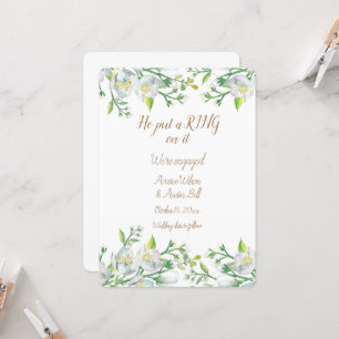 Carte Fiançailles Il Y A Mis Une Bague