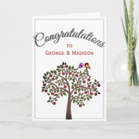 Carte fiançailles/Mariage - Félicitations à...