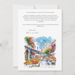 Carte Fiançailles méditerranéenne