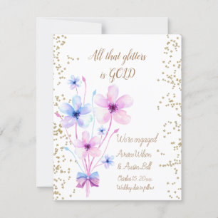 Carte Fiançailles Tout Ce Qui Parties scintillant Est De