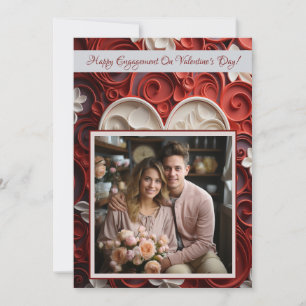 Carte Fiançailles Valentine's Day Lovecore Personnalisé