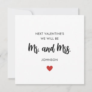 Carte Fiance et Fiancée Valentine's Day Card