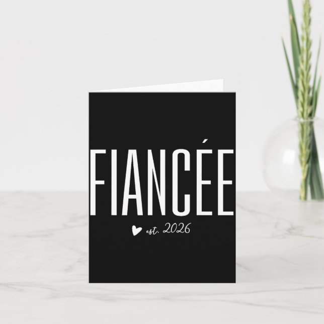 Carte Fiancée Est 2026 pour future femme bientôt Mme (Devant)