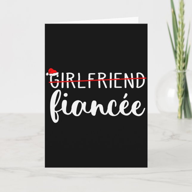 Carte Fiancée Fiancé Couples Fiancés Noël Correspondant  (Devant)