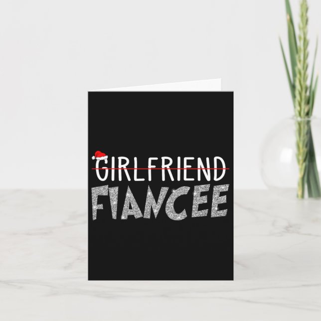 Carte Fiancée Pyjamas de Noël Couples engagés M (Devant)