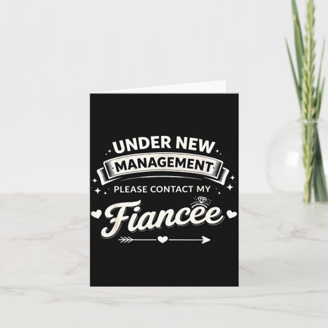 Carte Fiancée sous nouvelle direction Engagement Mariée (Devant)