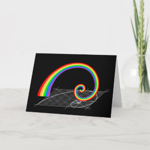 Carte Fibonacci Spiral Rainbow Rising