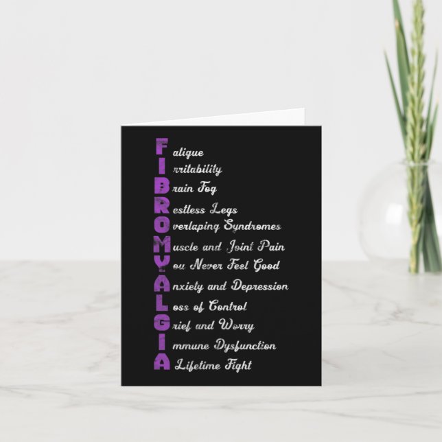 Carte Fibromyalgie Signification Fibro Fibro Fibro Fibro (Devant)