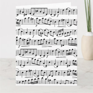 Carte Fiche d'accueil Notes musicales