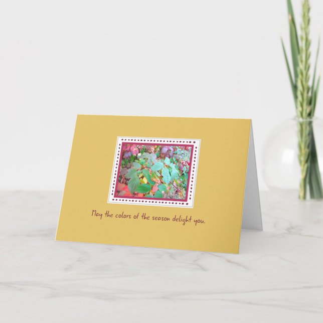 Carte Fiche d'anniversaire de la boussole d'automne (Devant)
