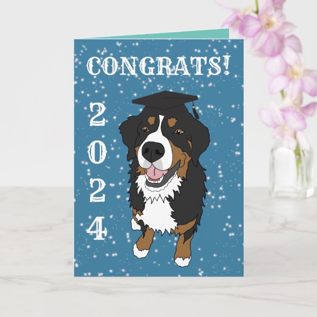 Carte Fiche de diplôme Bernese Mountain Dog Card (Orchidée)