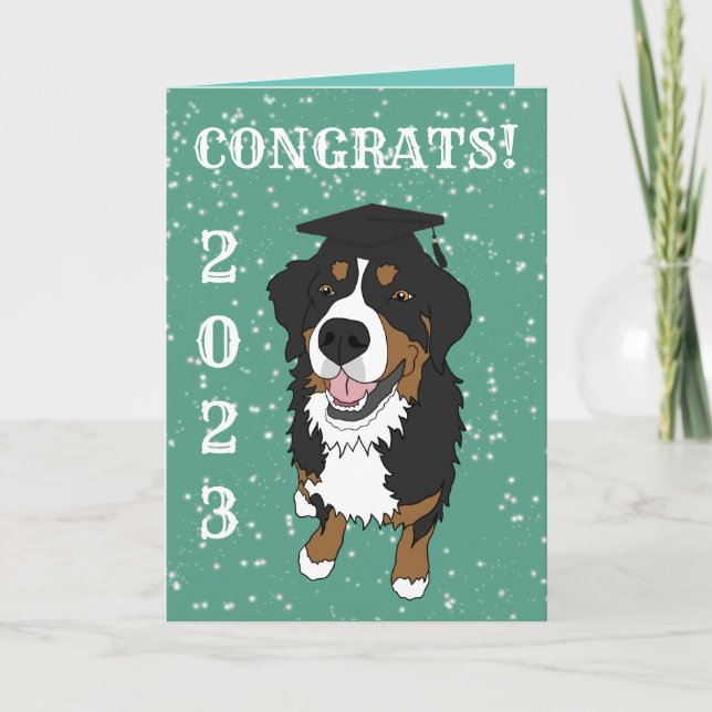 Carte Fiche de diplôme Bernese Mountain Dog Card (Devant)