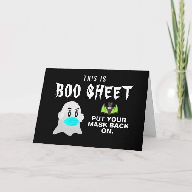 Carte Fiche de réservation Drôle Citation Halloween 2021 (Devant)