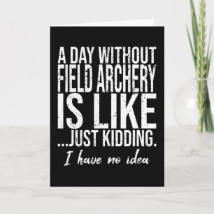 Carte Field Archery drôle de cadeau sportif