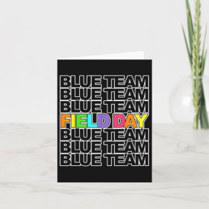 Carte Field Day Blue Team Color War Camp Team Jeu Compe