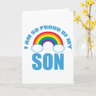 Carte Fier de mon fils Gay pride arc-en-ciel Parent