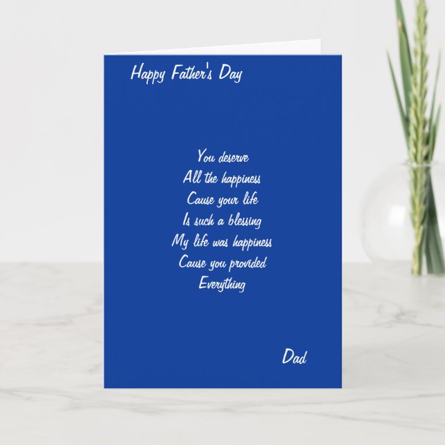 Carte Fier de t'appeler papa (Devant)