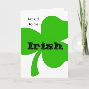 Carte Fier d'être Irish Card.