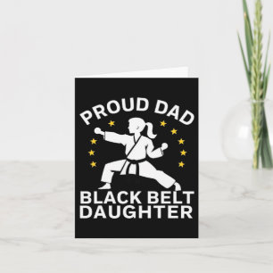 Carte Fier Fier Papa Black Ceinture Fille Karate Papa Gr
