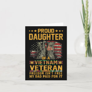 Carte Fier Fille Du Vietnam Vétérinaire Patriotique Vété
