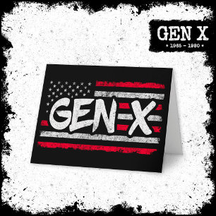 Carte Fier Gen Xer Génération X American Flag Gen X