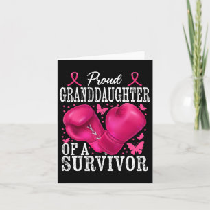 Carte Fier grand-fille survivant Cancer du sein Boxe