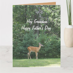 Carte Fier Grand-fils Bonne Fête des pères Cerf