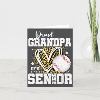 Carte Fier grand-père d'un diplômé de baseball senior 20