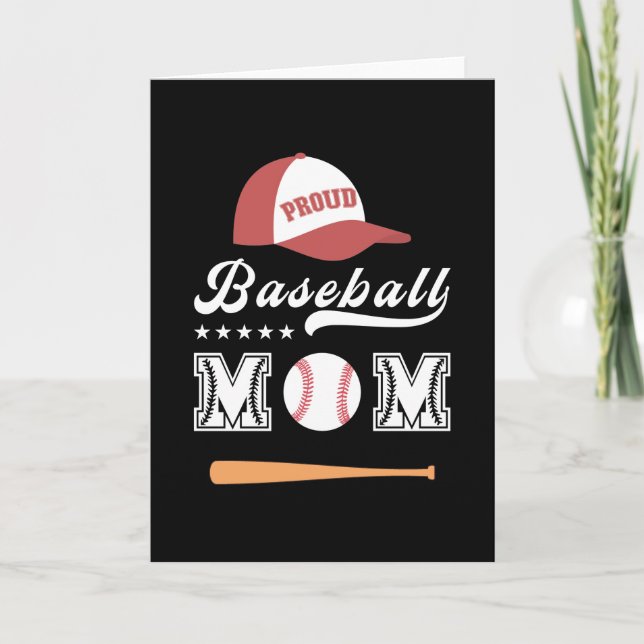 Carte Fier maman de baseball (Devant)