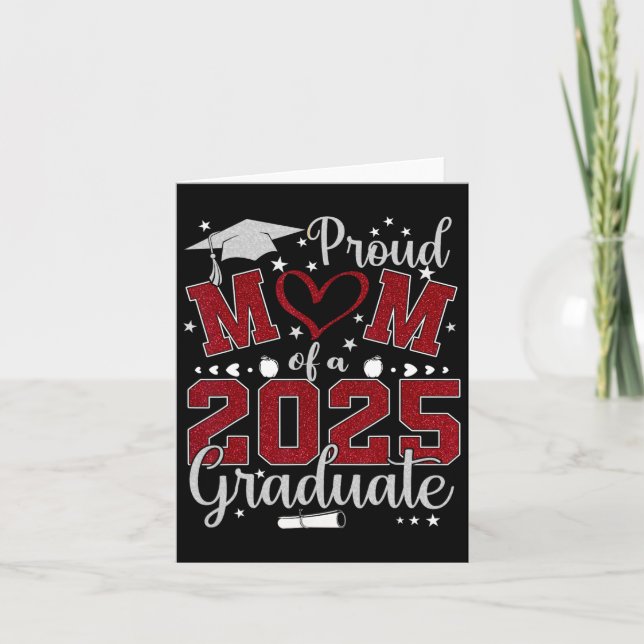 Carte Fier Maman D'Un Diplômé 2025 Cl Graduation Senior (Devant)