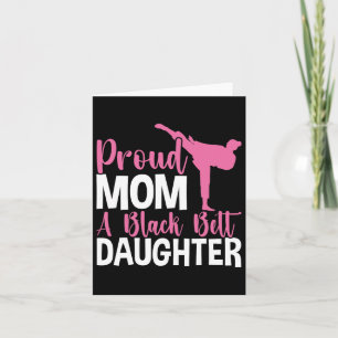 Carte Fier Maman D'Une Fille De Ceinture Noire