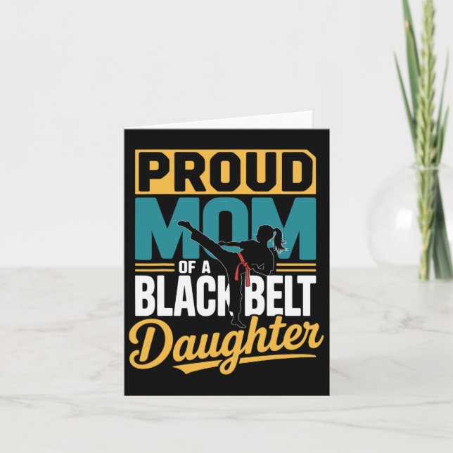 Carte Fier Maman D'Une Fille De Ceinture Noire 1 (Devant)