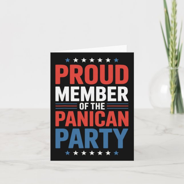 Carte Fier Membre Du Parti Panicain Anti-Trump (Devant)