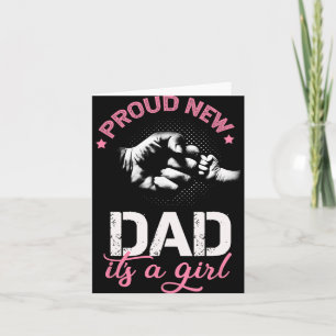Carte Fier Nouveau Papa C'est Une Fille Promu Papa Tee G