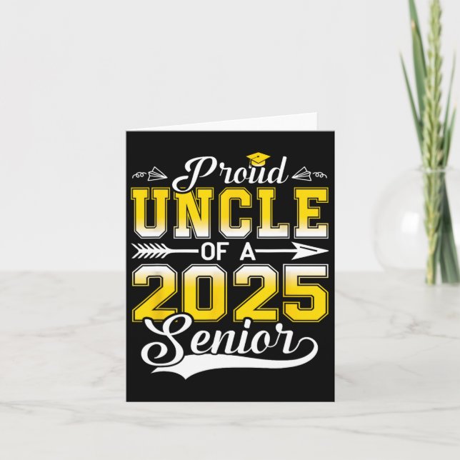 Carte Fier Oncle D'Un Diplômé Supérieur De 2025 (Devant)
