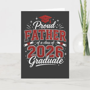 Carte Fier papa diplômé promotion 2026 Tee pour papa