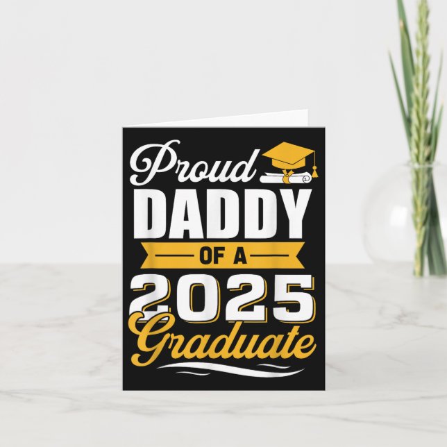 Carte Fier Papa D'Un Gradué Papa 2025 Graduate Graduatio (Devant)