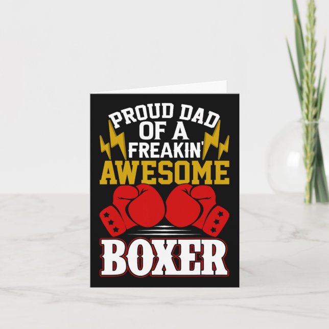 Carte Fier Papa D'Une Fabuleuse Chemise De Boxer Pour Bo (Devant)