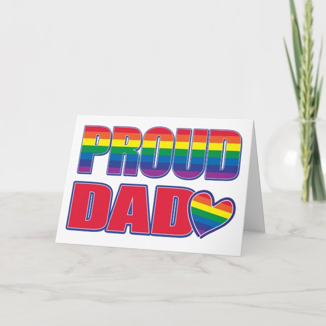 Carte Fier papa - Gay pride (Devant)