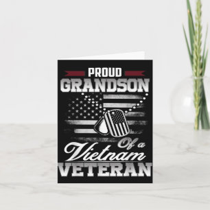 Carte Fier petit-fils d'un vétéran du Vietnam T-shirt mi