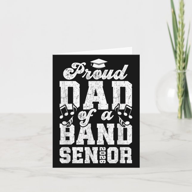 Carte Fier Senior Band Papa 2026 Senior Marching Band Da (Devant)