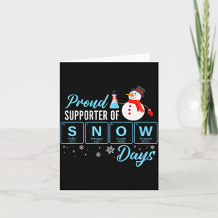 Carte Fier supporter des jours de neige Professeur de ch
