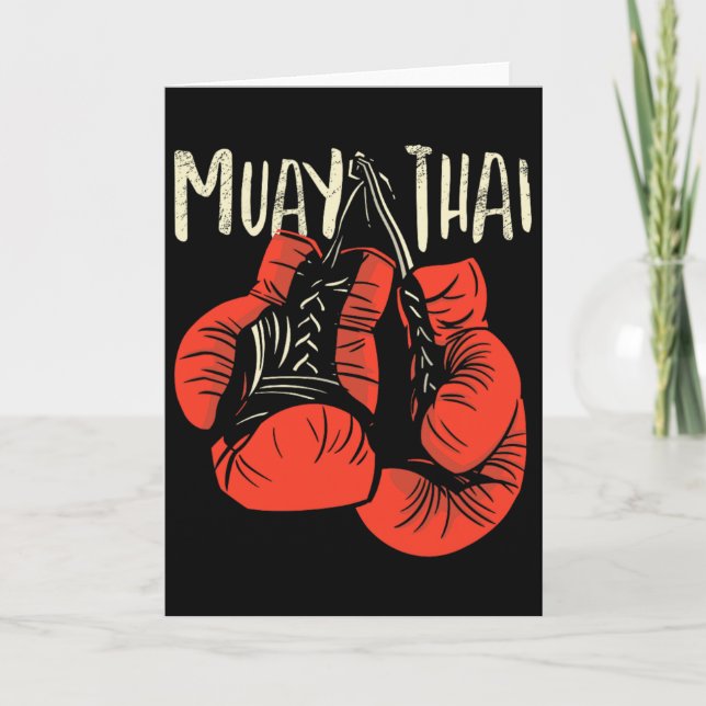 Carte Fierce Thai Boxing Fight Style For Kickboxing Muay (Devant)